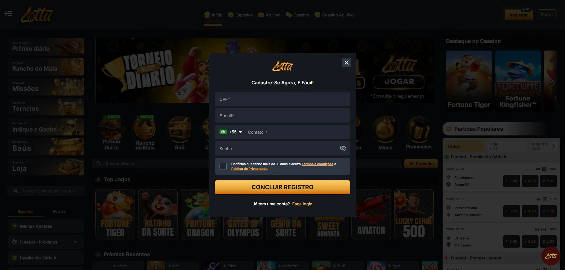 Como se cadastrar na Lotus Bet Casino passo a passo